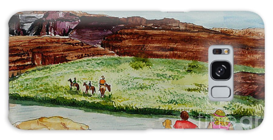 Grand Canyon Galaxy Case featuring the painting Western Canyons by Janis Lee Colon