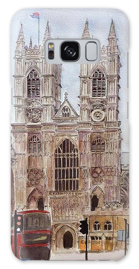 Architecture Galaxy Case featuring the painting Westminster Abbey by Henrieta Maneva