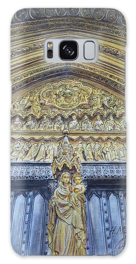 Architecture Galaxy Case featuring the painting Westminster Abbey IV by Henrieta Maneva