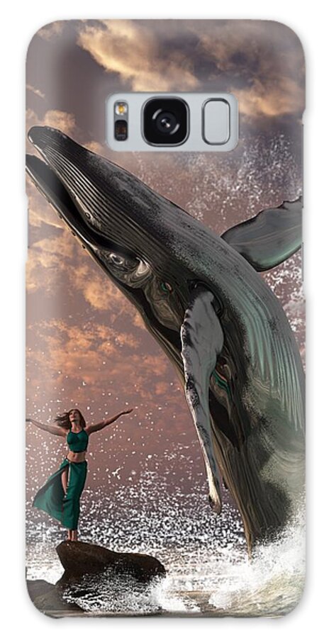 Whale Galaxy S8 Case featuring the digital art Whale Watcher by Daniel Eskridge