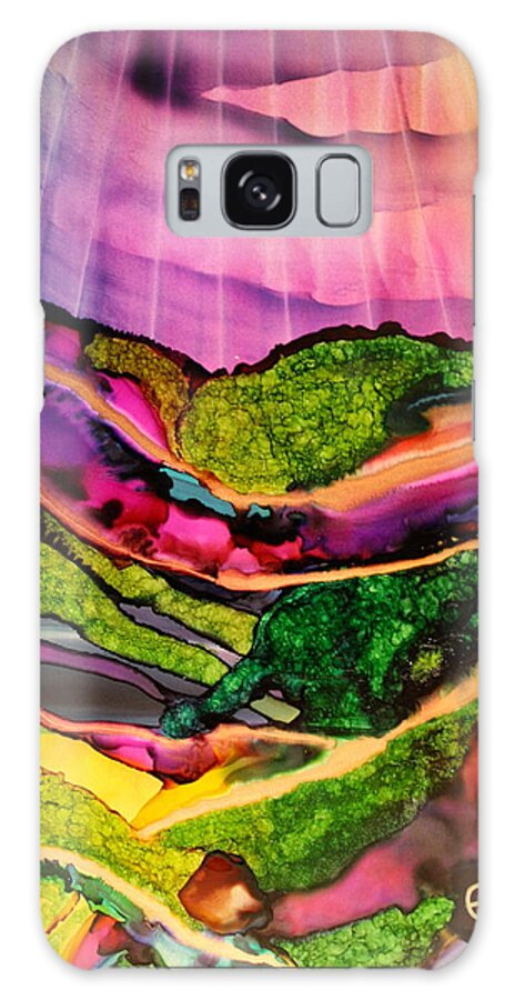 Alcohol Ink Galaxy S8 Case featuring the painting What Lies Ahead by Eli Tynan