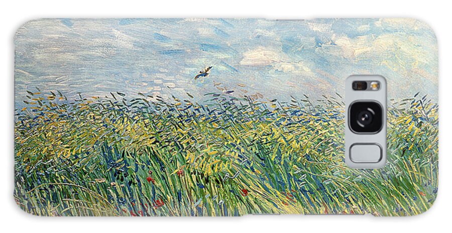 Post-impressionist Galaxy Case featuring the painting Wheatfield with Lark by Vincent van Gogh