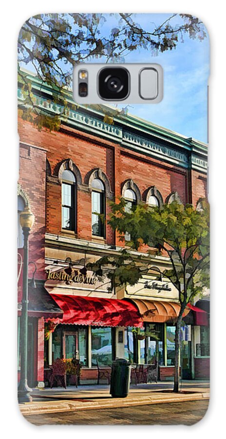 Wheaton Galaxy S8 Case featuring the painting Wheaton Front Street Stores by Christopher Arndt