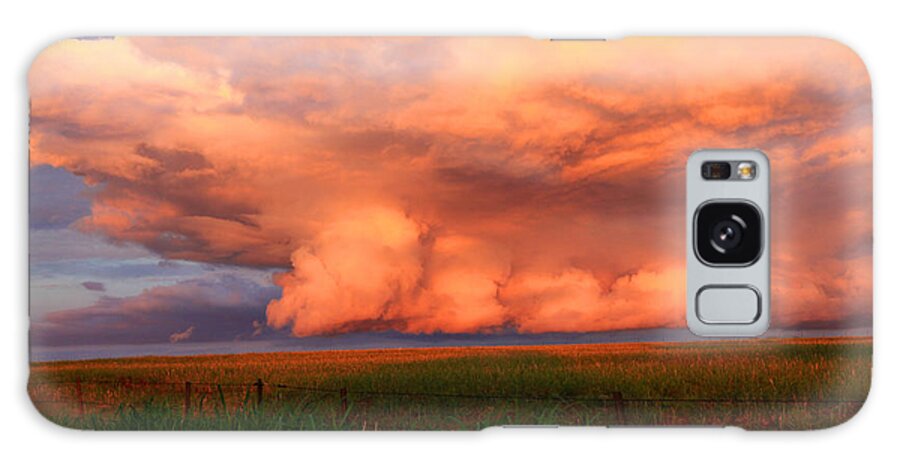 Skyscape Galaxy Case featuring the photograph Where Sky meets Land by Toni Hopper