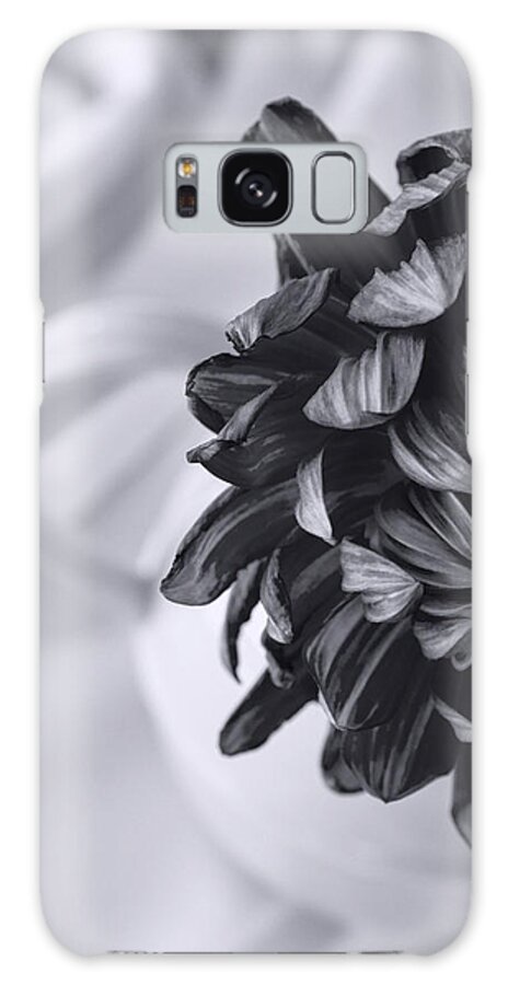 Flowers Galaxy Case featuring the photograph Whispered Beauty - Black and White Art by Jordan Blackstone