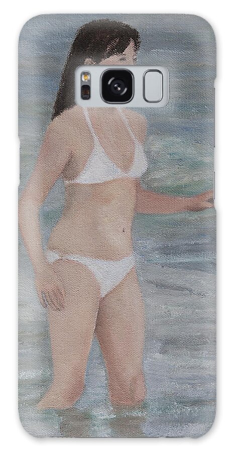 Beach Galaxy Case featuring the painting White Bikini by Masami Iida