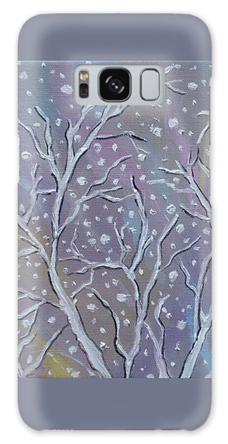Snow Galaxy Case featuring the painting White Branches by Judith Rhue
