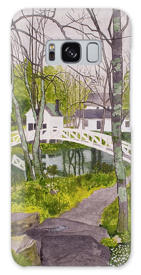 Maine Galaxy Case featuring the painting White Footbridge by Mike Robles
