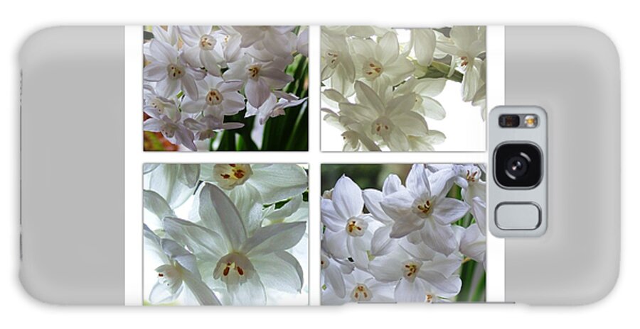 White Narcissi Galaxy Case featuring the photograph White Narcissi Picture Window 2 by Joan-Violet Stretch