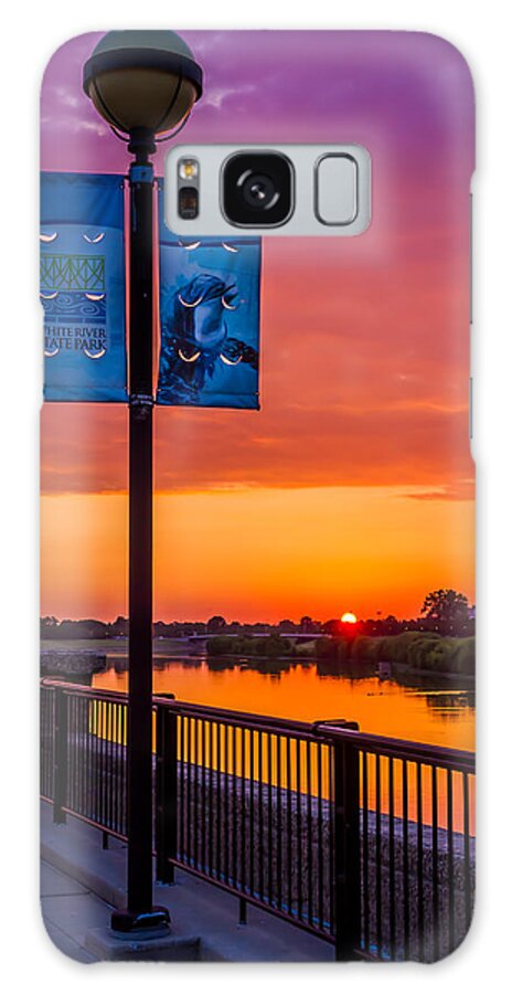 Indiana Galaxy S8 Case featuring the photograph White River Sunset by Ron Pate