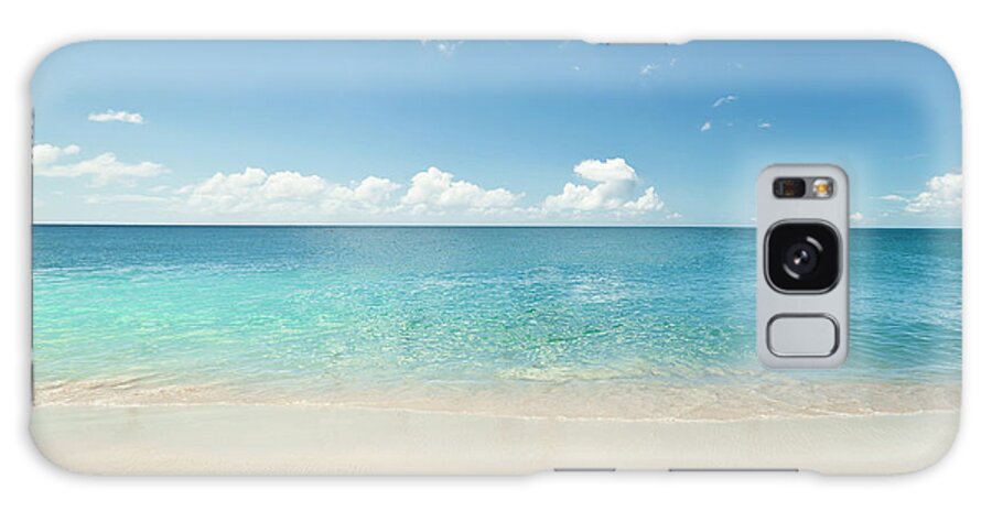 Water's Edge Galaxy Case featuring the photograph White Sandy Caribbean Beach by Guvendemir