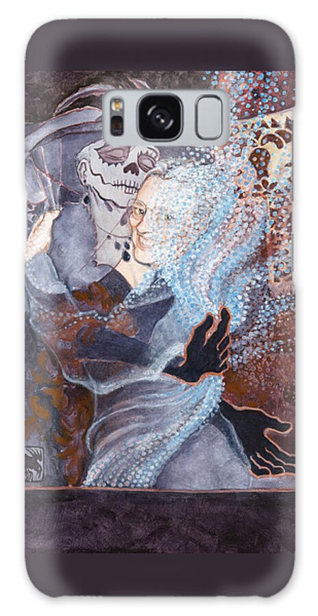 Art Scanning Galaxy Case featuring the painting Widow's Waltz 3 by Ruth Hooper