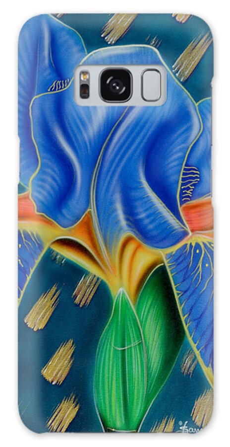Iris Galaxy Case featuring the painting Wild Iris by Sam Davis Johnson