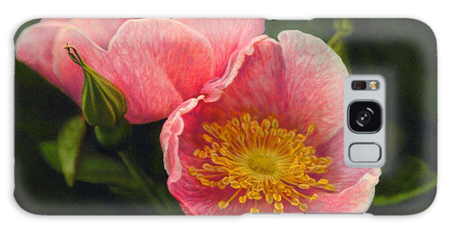 Flower Galaxy Case featuring the drawing Wild Rose by Bruce Morrison