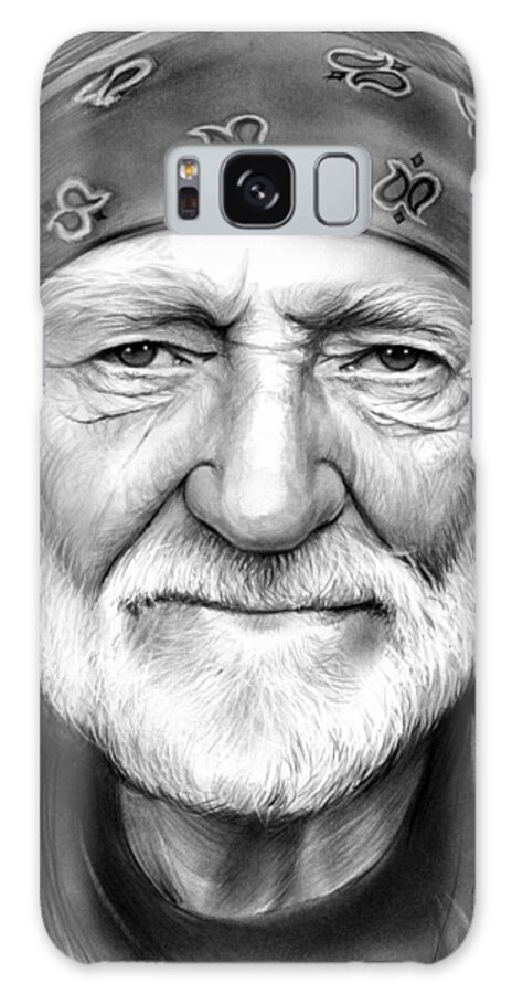Singer Galaxy Case featuring the drawing Willie Nelson by Greg Joens