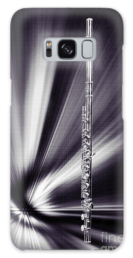 Flute Galaxy S8 Case featuring the photograph Wind instrument music flute photograph in Sepia 3301.01 by M K Miller