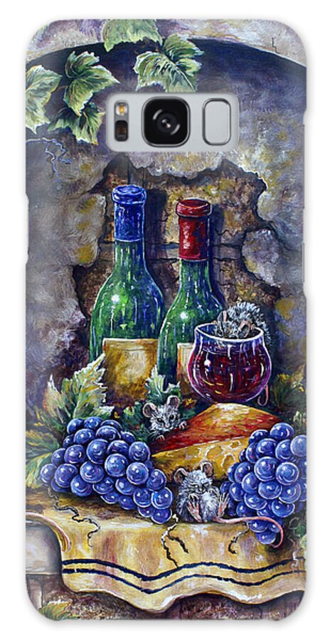 Wine Galaxy Case featuring the painting Wine and Cheese Social by Gail Butler