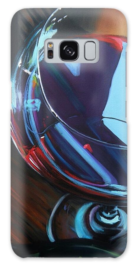Wine Galaxy S8 Case featuring the painting Wine Reflections by Donna Tuten