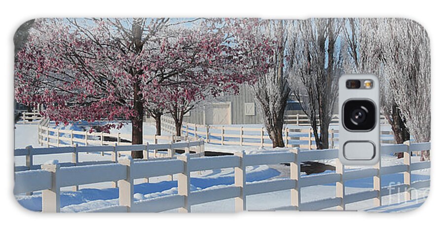 Farm Galaxy Case featuring the painting Winter Drive Digital Painting by Robyn Saunders