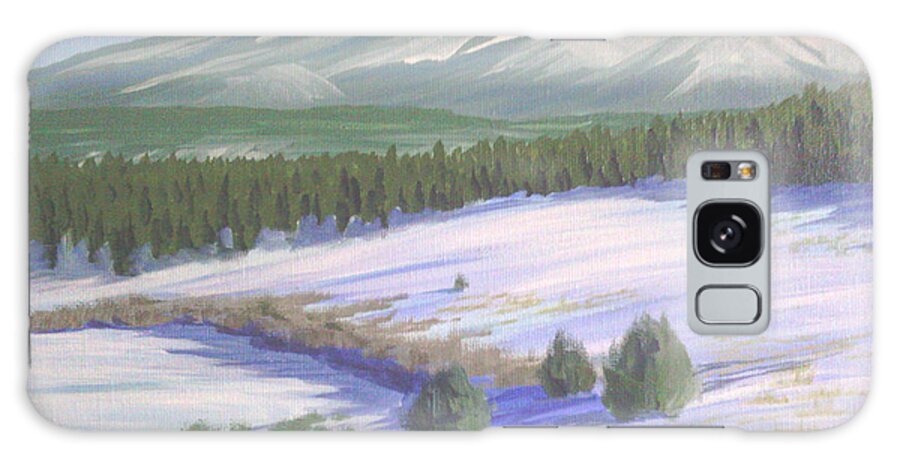 Winter Galaxy Case featuring the painting Winter Eagle at Mormon Lake by Cheryl Fecht