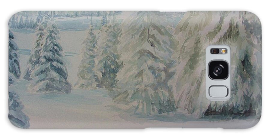 Winter In Gyllbergen Galaxy Case featuring the painting Winter In Gyllbergen by Martin Howard