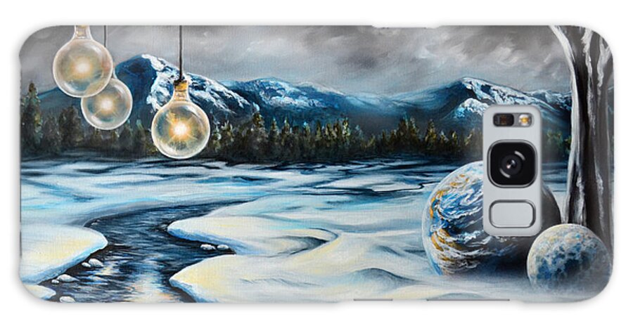 Surreal Galaxy Case featuring the painting Winter by Lachri