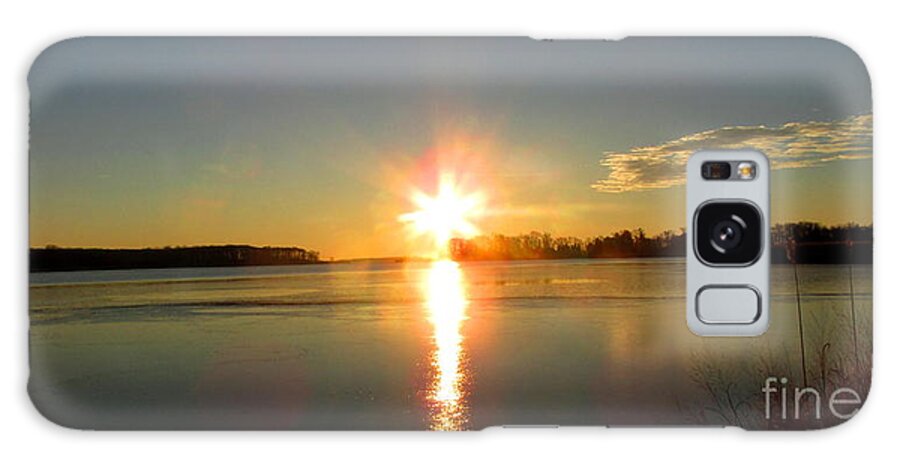 Winter River Sunrise Chesapeake Bay Sunrise Morning Bayscape Waterscapes Riverscapes Dundee Creek Sunrise December Dawn Natural Landscapes Naturescapes Winterscapes Winter Wetland Marshy Point Sunrise Galaxy Case featuring the photograph Winter River Sunrise by Joshua Bales