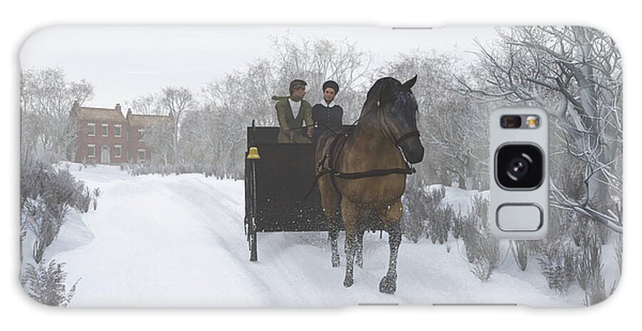Winter Galaxy Case featuring the digital art Winter Sleigh Ride by Jayne Wilson
