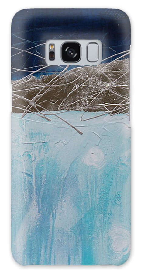 Abstract Galaxy S8 Case featuring the painting Winter Snow #3 by Lauren Petit