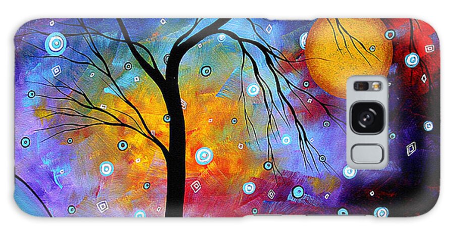 Abstract Galaxy Case featuring the painting WINTER SPARKLE Original MADART Painting by Megan Duncanson