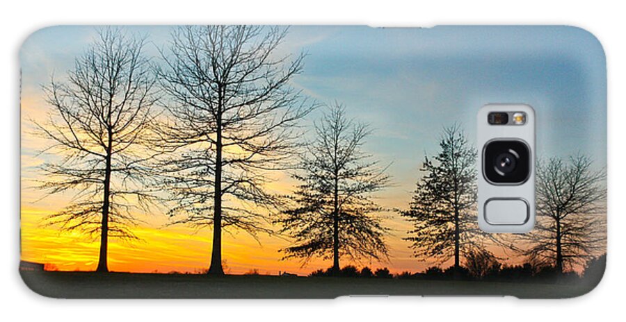 Sunset Galaxy S8 Case featuring the photograph Winter Sunset by Ann Murphy