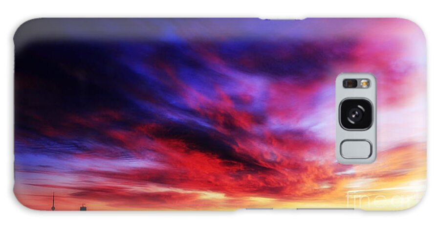 Sunset Galaxy S8 Case featuring the photograph Winter Sunset by Charline Xia