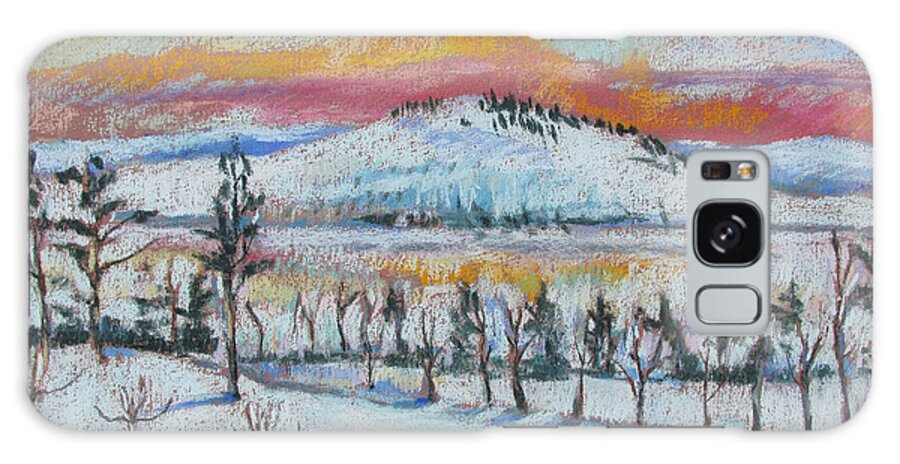 Kripalu Galaxy Case featuring the painting Winter View from Kripalu by Linda Novick