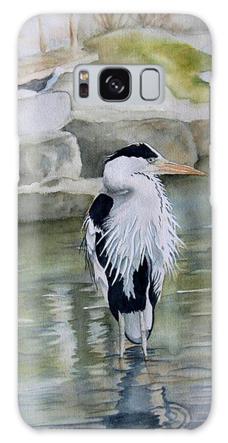 Heron Galaxy Case featuring the painting Winter Vigil by Miyuki Kimura