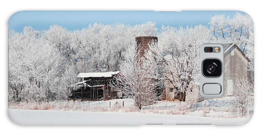Farm Galaxy Case featuring the painting Winter Wonderland Farm Digital Painting by Robyn Saunders