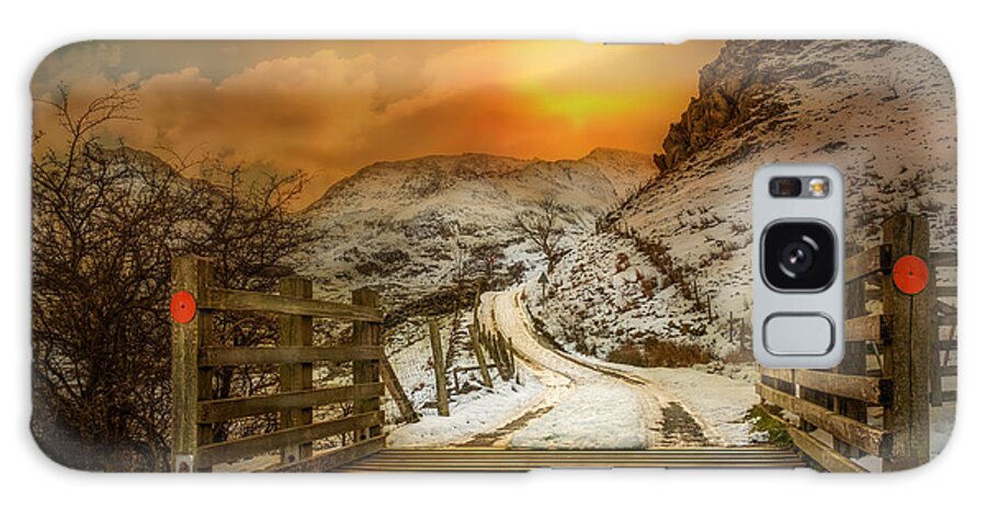 Nant Ffrancon Galaxy Case featuring the photograph Winters Gate Snowdonia Wales by Adrian Evans