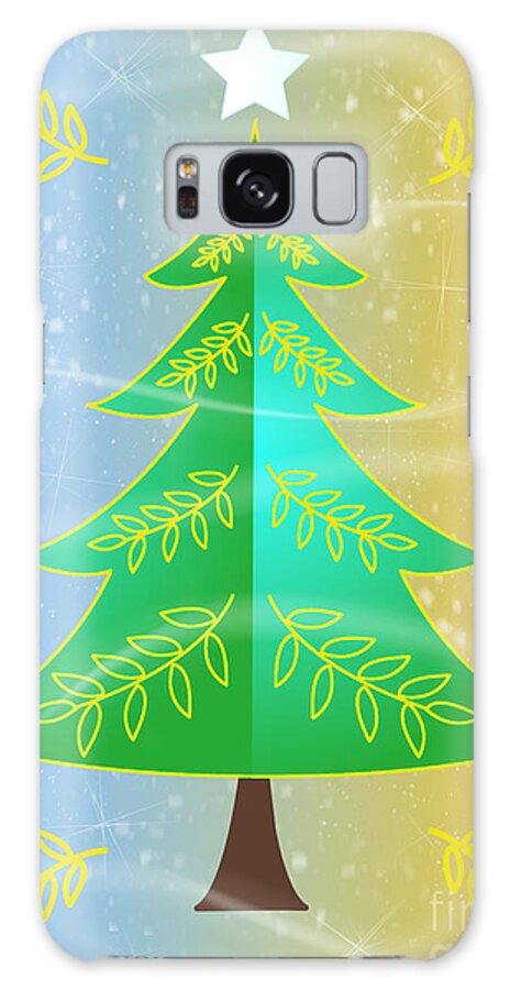 Holiday Galaxy Case featuring the digital art Winter's Hope Holiday Tree by Raena Wilson