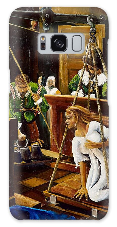 Witches Galaxy Case featuring the painting Witch Weighers by John Palliser