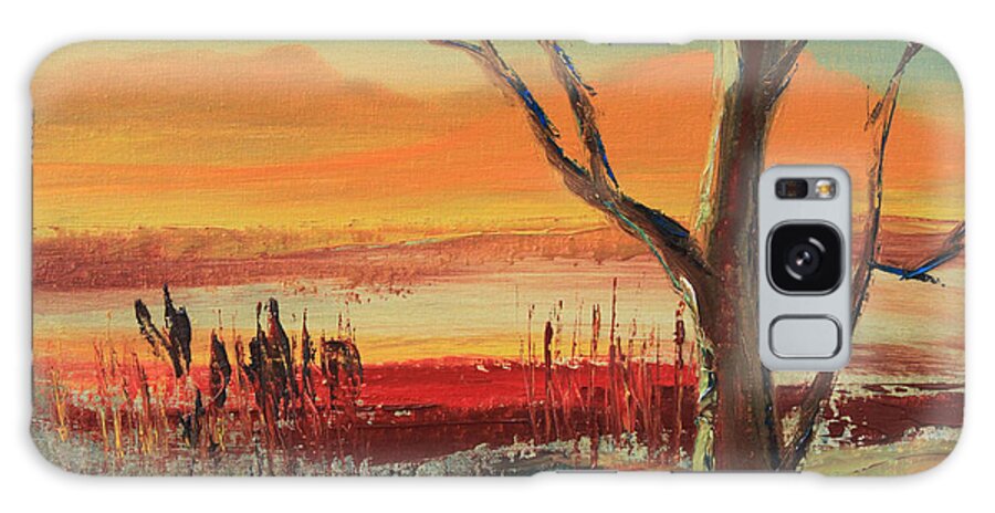 Landscape Galaxy Case featuring the painting Withered Tree by Remegio Onia