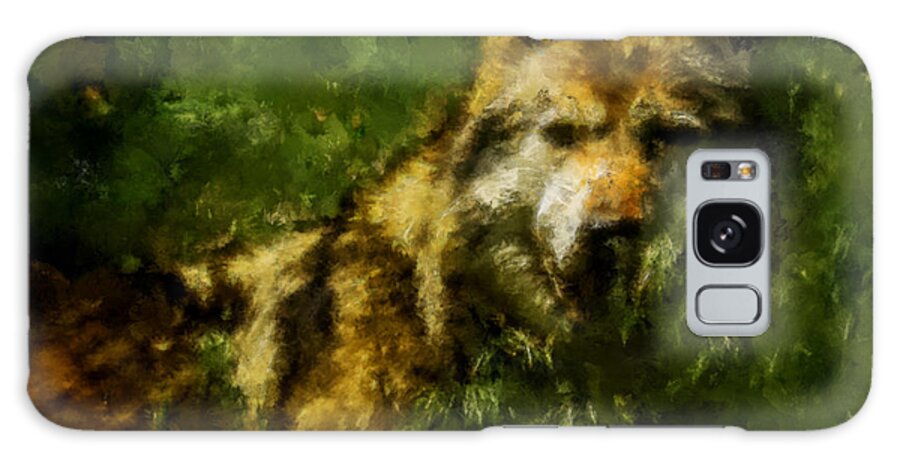 Wolf Galaxy Case featuring the digital art Wolf Abstract by Ernest Echols
