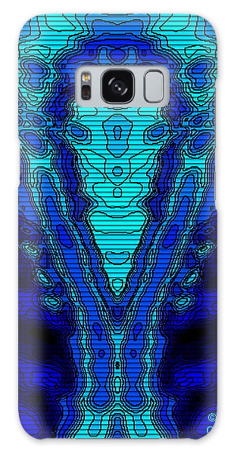 Digital Galaxy Case featuring the digital art Woman behind the blinds by Mary Russell