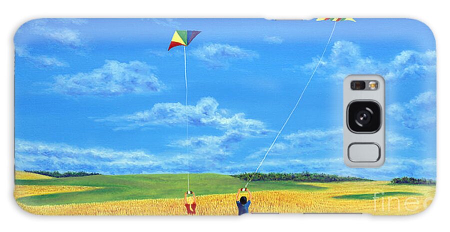 Prairies Galaxy Case featuring the painting Wonderfull Wind by Blaine Filthaut