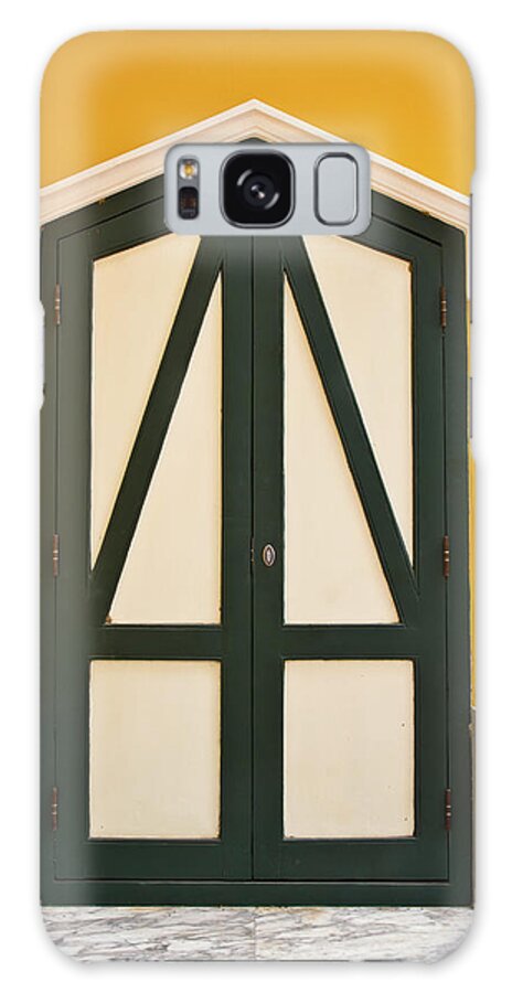 Arch Galaxy Case featuring the photograph Wood Door by Paday