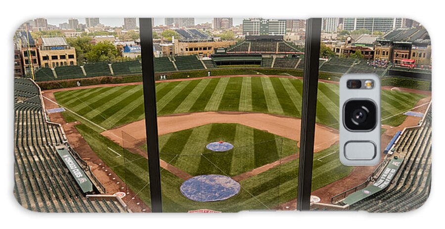 Baseball Galaxy S8 Case featuring the photograph Wrigley Field Press Box by Tom Gort