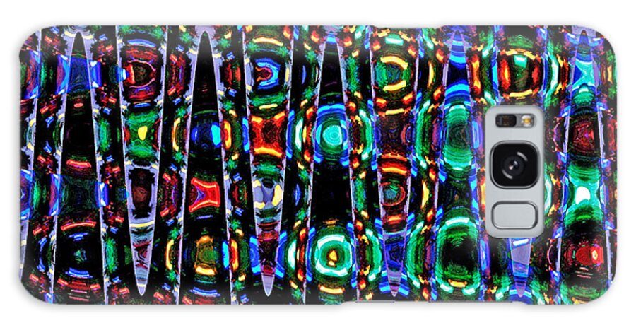 Xmas Lights Galaxy Case featuring the digital art Xmas LIght Distortion by Gary Olsen-Hasek