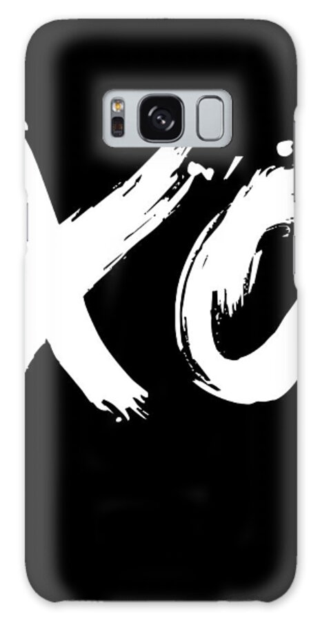 Motivational Galaxy Case featuring the digital art XO Poster Black by Naxart Studio