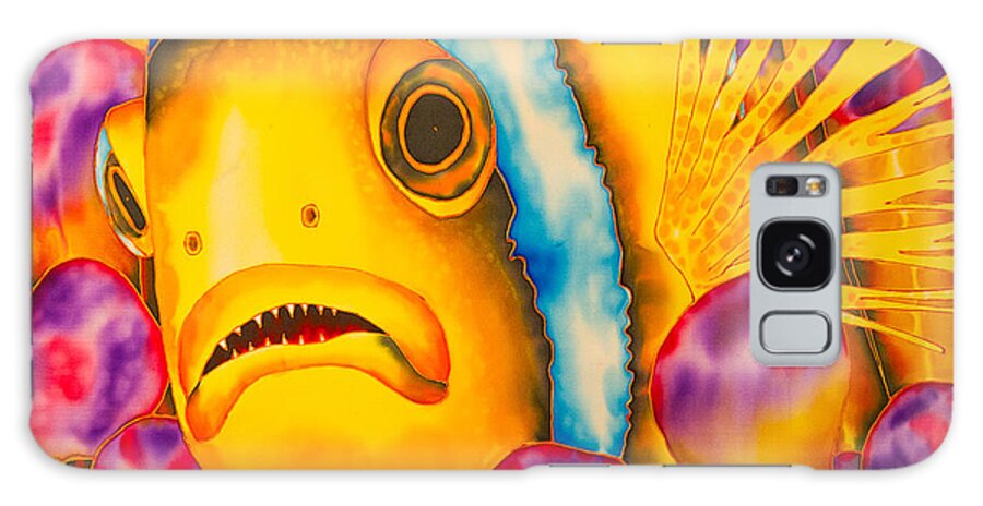 Fish Art Galaxy Case featuring the painting Yellow Clownfish by Daniel Jean-Baptiste