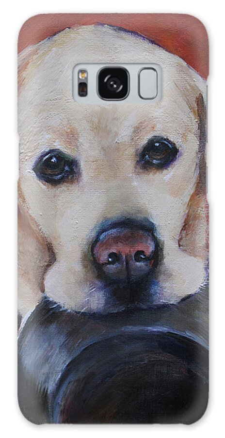 Canine Portrait Galaxy S8 Case featuring the painting Yellow Labrador Retriever by Julie Dalton Gourgues