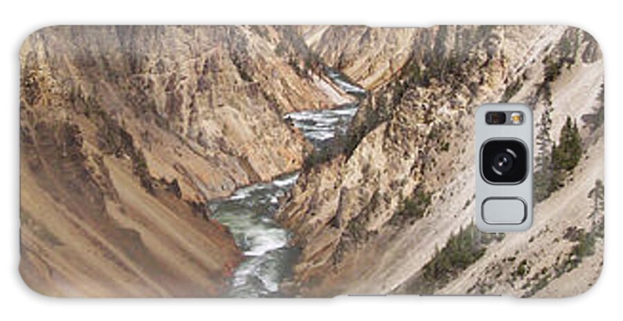 Composite Galaxy Case featuring the photograph Yellowstone National Park Montana 3 Panel Composite by Thomas Woolworth