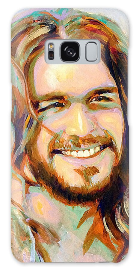 Smiling Jesus Galaxy Case featuring the painting Yeshua by Steve Gamba
